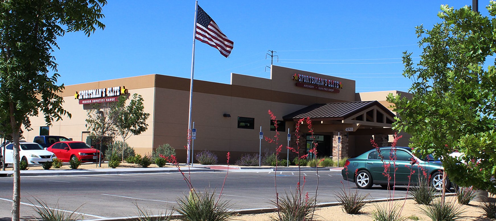Sportsman's Elite indoor shooting range and gun pro shop building